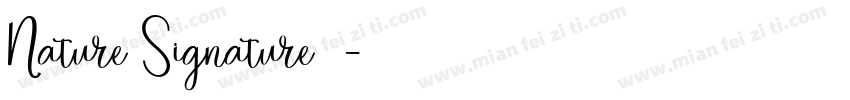 Nature Signature字体字体转换
